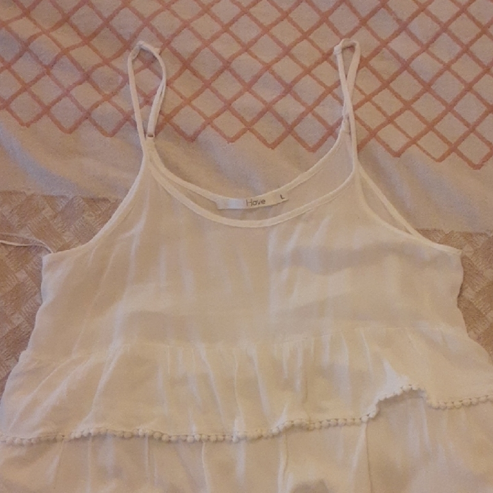 Have White Ruffle Tank Top - Picture 2 of 8